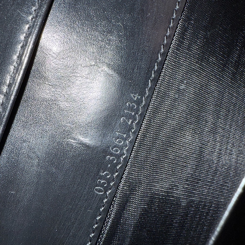 Gucci Microguccissima Jackie Piston Lock Authentic Leather Wallet in Black - Picture 8 of 14